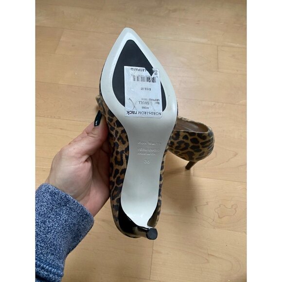 RON White "Cindy" Pointed Toe Leopard Heels BNWT Italy - Picture 6 of 10